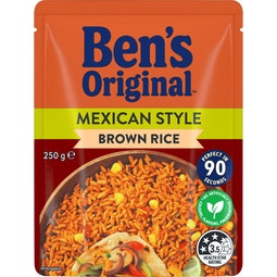 BEN'S ORIGINAL Mexican Style Brown Microwave Rice Pouch 250g image
