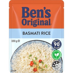 BEN'S ORIGINAL Plain Basmati Microwave Rice Pouch 250g image
