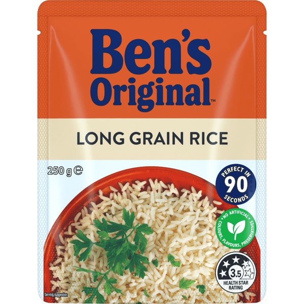 BEN'S ORIGINAL Long Grain Microwave Rice Pouch 250g