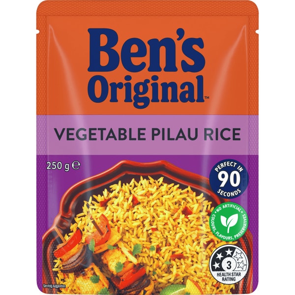 BEN'S ORIGINAL Vegetable Pilau Microwave Rice Pouch 250g