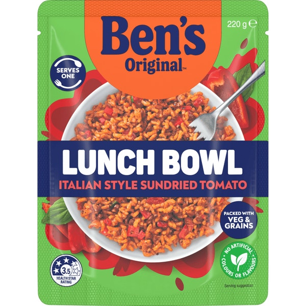 Ben's Original Lunch Bowl Italian Style Sundried Tomato 220g