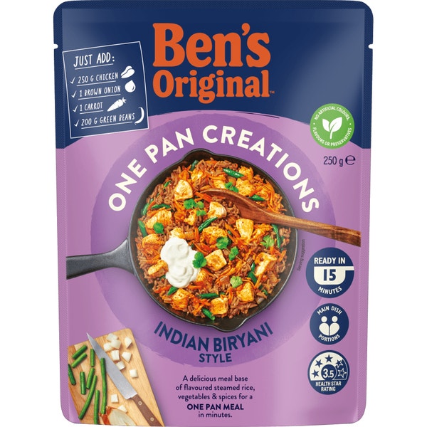 Ben's Original One Pan Indian Style Biryani Rice 250g