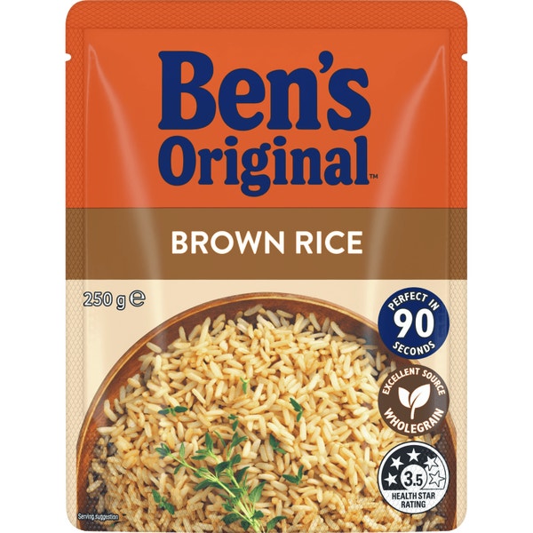 BEN'S ORIGINAL Brown Microwave Rice Pouch 250g